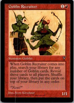 1997 Visions C Goblin Recruiter Expansion/Uncommon #80 - Image 1