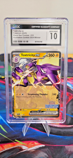 CGC 10 GEM MINT Toxtricity ex Illustration Contest 2024 Black Star Promo Pokemon - Image 1