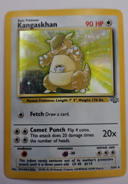 Pokemon TCG Kangaskhan Jungle Holo Card 5/64 Unlimited Rare, LP/MP Condition - Image 1