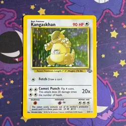 Pokemon TCG Kangaskhan Jungle Holo Card 5/64 Unlimited Rare, LP/MP Condition - Image 1