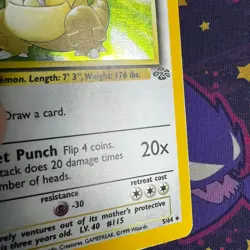 Pokemon TCG Kangaskhan Jungle Holo Card 5/64 Unlimited Rare, LP/MP Condition - Image 3