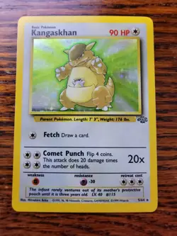Pokemon TCG English Card Jungle Set WOTC Kangaskhan 5/64 Holo Rare MP* - Image 1