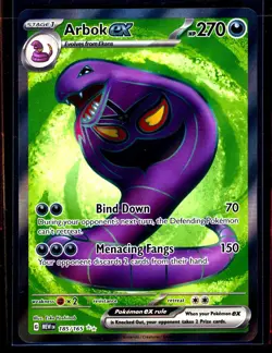Arbok ex 185/165 Sv: Scarlet & Violet 151 Holo TCG Pokemon 0102#173 - Image 1