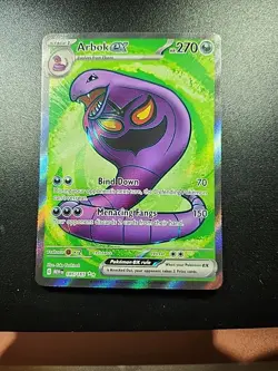 Arbok ex 185/165 Sv: Scarlet & Violet 151 Holo Pokemon TCG NM English Full Art - Image 1