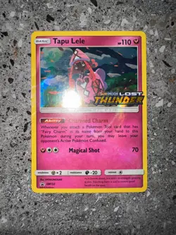 Pokemon TCG Tapu Lele SM152 Lost Thunder Prerelease Black Star Promo Holo EXC - Image 3