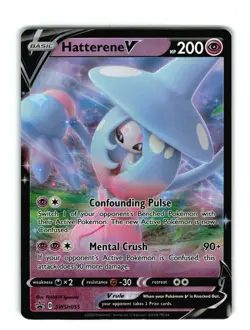 Pokemon TCG Hatterene V SWSH Black Star Promos SWSH055 Holo Promo-NM - Image 1