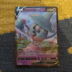 Hatterene V SWSH055 Black Star Promo Ultra Rare Holo Pokemon TCG Card NM - Image 1