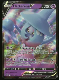 Hatterene V SWSH055 Ultra Rare - 2020 Pokemon Black Star Promo NM - Image 1