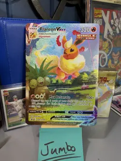 Pokemon TCG VMAX JUMBO Card Set Flareon SWSH180 Vaporeon SWSH182 Jolteon SWSH184 - Image 1