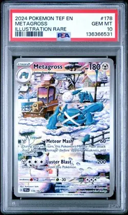 Metagross 178/162 Temporal Forces Holo Card Illustration Rare PSA 10 Gem Mint - Image 1