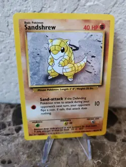 Sandshrew 62/102 Base Set MP Common Pokemon Card - Image 1