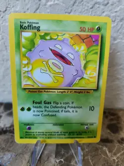 Base Set Koffing 51/102 Pokemon Card 1999 WOTC Unlimited Vintage NM Near Mint - Image 1