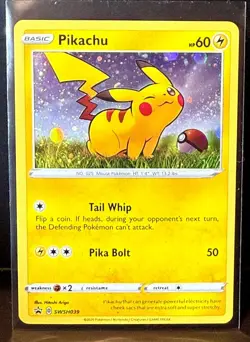 Pokemon TCG Pikachu SWSH039 Black Star Promo - Cosmos Holo Rare - Near Mint - Image 1