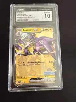 POKEMON CGC GEM MINT 10 TOXTRICITY EX #215 ILLUSTRATION CONTEST WINNER 2024 - Image 1