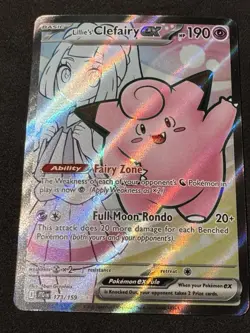 2025 Pokemon SV Journey Together JTG EN Lillie's Clefairy ex #173/159 Full Art - Image 1
