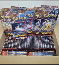 Pokemon TCG Scarlet and Violet Surging Sparks Lot of 10 Booster Packs Sealed - Image 1