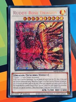 Yu-Gi-Oh! Ruddy Rose Dragon MP22-EN077 Prismatic Secret Rare 1st Edition NM - Image 1