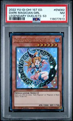 Yu-Gi-Oh! Dark Magician Girl LDS3-EN082 S3 1st Ed Ultra Rare PSA 7 - Image 2