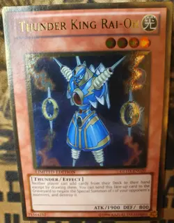 Yugioh 1x Thunder King Rai-Oh GLD3-EN020 Gold Rare Limited Edition Near Mint - Image 4