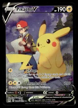 2022 Pokemon Sword & Shield - Lost Origin TG16/TG30 Pikachu V Near Mint - Image 1