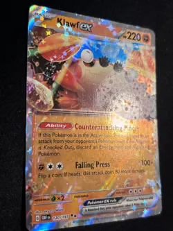 Pokemon TCG Klawf EX Obsidian Flames Holo Double Rare Card 120/197 NM - Image 2