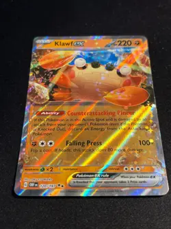 Pokemon TCG Klawf EX Obsidian Flames Holo Double Rare Card 120/197 NM - Image 4
