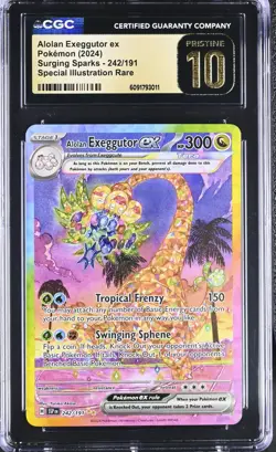 Alolan Exeggutor ex 242/191 Sv08: Surging Sparks Holo CGC PRISTINE 10 - Image 1