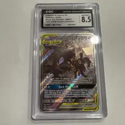 2020 POKEMON SM PROMO TAG TEAM POWERS COLLECTION UMBREON & DARKRAI GX CGC 8.5 - Image 1