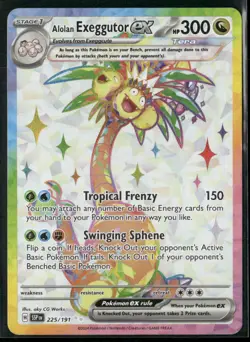 Alolan Exeggutor ex 225/191 Full Art - Pokemon TCG SV08: Surging Sparks NM - Image 1