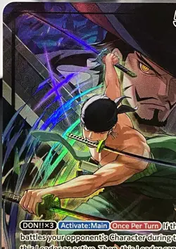 One Piece TCG - Roronoa Zoro - Alt Art Leader OP12-020 Legacy of the Master NM+ - Image 3