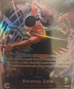 One Piece TCG OP12 Legacy of the Master OP12-020 Roronoa Zoro Alt Art Leader NM+ - Image 1