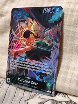 One Piece TCG Roronoa Zoro - Alt Art Leader - OP12-020 Legacy of the Master - Image 3