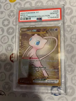 Pokemon SV Scarlet Violet 151 Metal Ultra Premium UPC Mew ex 205/165 PSA 10 GEM - Image 1