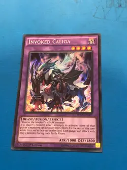 YUGIOH Secret Rare Invoked Caliga FUEN-EN027 1st Edition - Image 1