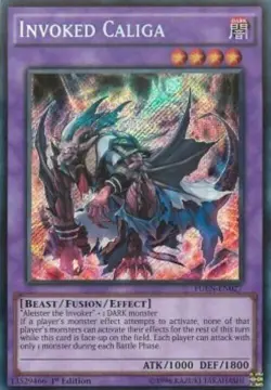 Yugioh-Invoked Caliga-Secret Rare-1st Edition-FUEN EN027 (LP) - Image 1