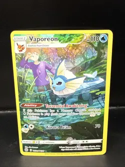 Pokemon TCG Vaporeon TG02/TG30 Swsh09: Brilliant Stars Trainer Gallery Holo - Image 2