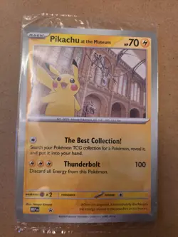 Pokemon En Promo Card Pikachu At The Museum Oversize Brand New Sealed Jumbo Card - Image 1