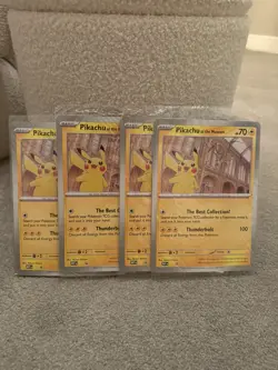 4x Pikachu At The Museum Jumbo Promo card - Sealed - In Hand - Pokemon TCG - Image 1