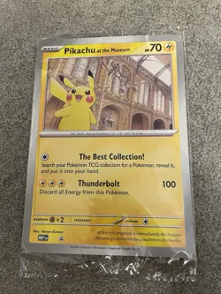 Pikachu at the Museum - Jumbo Sealed Promo Pokemon Card Oversized - Image 1