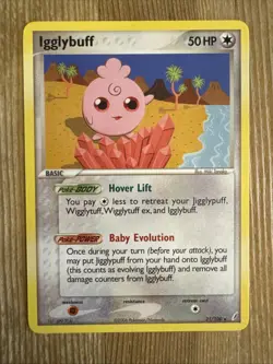 Pokemon TCG - Igglybuff 21/100 Non-Holo Rare - 2006 EX Crystal Guardians - LP - Image 1