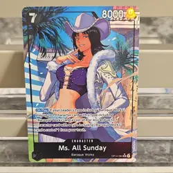 Bandai One Piece CCG Ms. All Sunday Character Card OP14-084 SR Alternate Art - Image 1