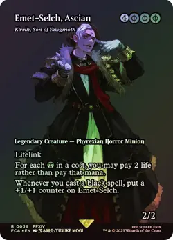 Emet-Selch, Ascian (K'rrik, Son of Yawgmoth) Foil Final Fantasy MTG NM - Image 1