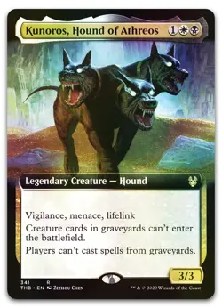 Kunoros, Hound of Athreos (Extended Art) #341 (Foil) NM Theros Beyond Death - Image 1