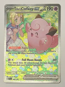 Lillie's Clefairy EX 184/159 SV09 Journey Together SIR Pokemon TCG - Image 1