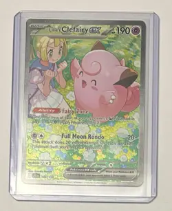 Lillie's Clefairy EX 184/159 SV09 Journey Together SIR Pokemon TCG - Image 3