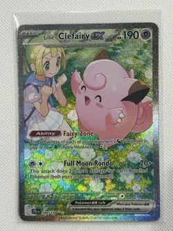 Lillie's Clefairy EX 184/159 SV09 Journey Together SIR Pokemon TCG - Image 1
