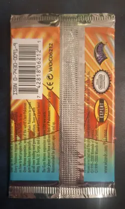 Pokemon Gym Heroes Booster Pack Factory Sealed Misty Artwork 20.88g - Image 3