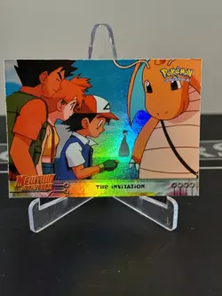 Dragonite HOLO Chrome Topps Mewtwo Strikes Back #13 Pokemon Karten Sammlung - Image 1
