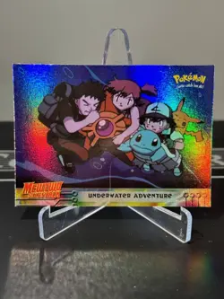 Ash Underwater HOLO Chrome Topps Mewtwo Strikes Back #17 Pokemon Karten Sammlung - Image 1