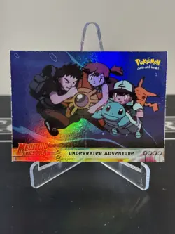 Ash Underwater HOLO Chrome Topps Mewtwo Strikes Back #17 Pokemon Karten Sammlung - Image 2